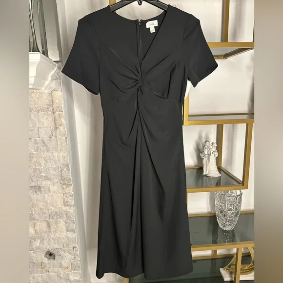 Elegant Black Nordstrom Rack Midi Dress - Picture 2 of 5